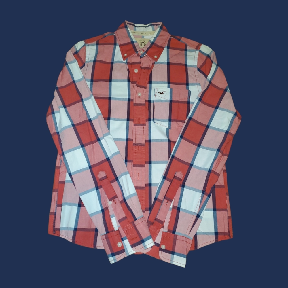 Hollister Plaid Button Down Shirt - Large